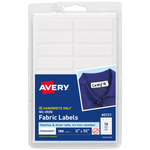 Avery No-Iron Fabric Waterproof Labels, 1/2" x 1-3/4", Handwrite Only, 180 Labels/Pack (40721)