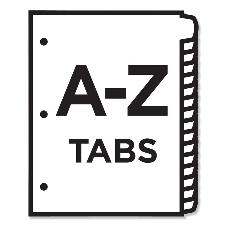 Heavy-Duty Preprinted Plastic Tab Dividers, 26-Tab, A To Z, 11 X 9, Yellow, 1 Set