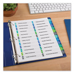Customizable TOC Ready Index Double Column Multicolor Tab Dividers, 24-Tab, 1 to 24, 11 x 8.5, White, 1 Set
