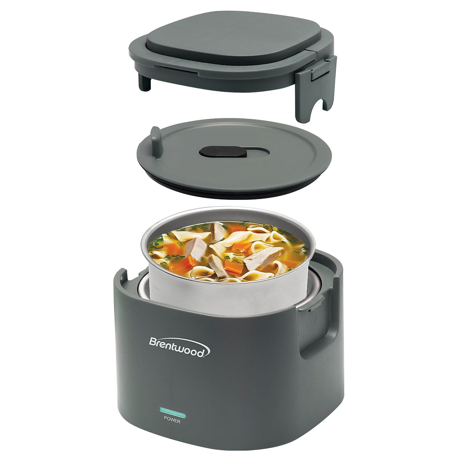 Brentwood ELB-600GRY Portable Electric Food Warmer, 0.625 Qt.