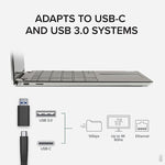 Plugable USB 3.0/USB-C to DisplayPort/HDMI Adapter, Black (USBC-6950UE)