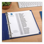 Customizable TOC Ready Index Black and White Dividers, 31-Tab, 1 to 31, 11 x 8.5, 1 Set