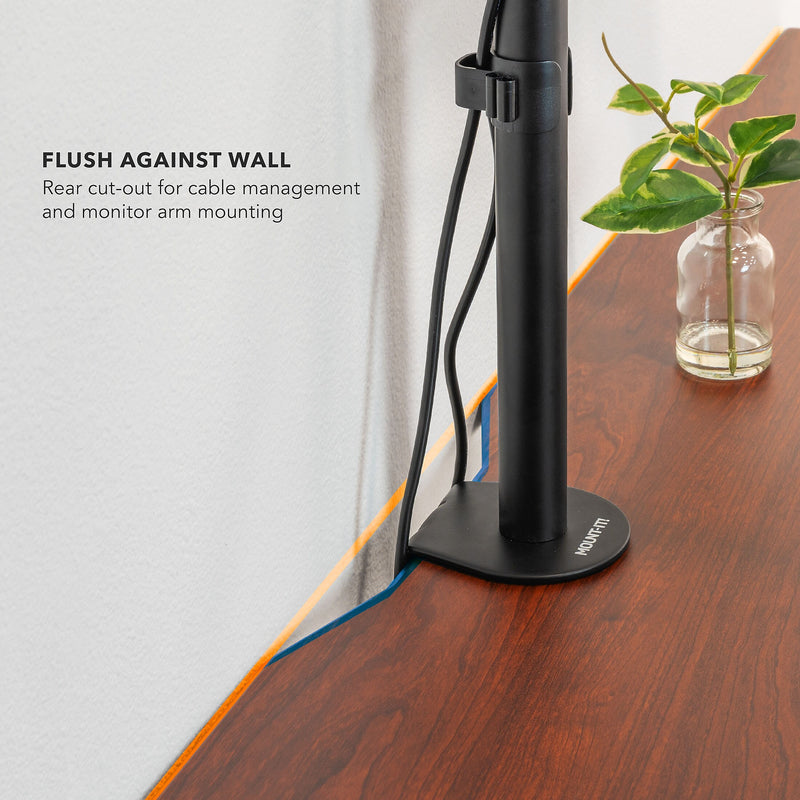 Mount-It! Dual Motor 60"W Electric Adjustable Standing Desk, Hazelnut Brown/Black (MI-18125)