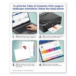 Customizable TOC Ready Index Multicolor Tab Dividers, Uncollated, 10-Tab, 1 to 10, 11 x 8.5, White, 24 Sets