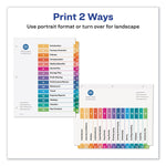 Customizable TOC Ready Index Multicolor Tab Dividers, 15-Tab, 1 to 15, 11 x 8.5, White, Traditional Color Tabs, 6 Sets