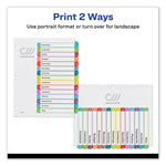 Customizable TOC Ready Index Multicolor Tab Dividers, 15-Tab, 1 to 15, 11 x 8.5, White, Contemporary Color Tabs, 1 Set