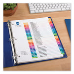 Customizable TOC Ready Index Multicolor Tab Dividers, 31-Tab, 1 to 31, 11 x 8.5, White, Traditional Color Tabs, 1 Set