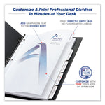 Customizable Print-On Dividers, 3-Hole Punched, 5-Tab, 11 x 8.5, White, 1 Set