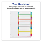Customizable TOC Ready Index Multicolor Tab Dividers, 10-Tab, 1 to 10, 11 x 8.5, White, Contemporary Color Tabs, 1 Set