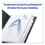 Customizable Print-On Dividers, 3-Hole Punched, 8-Tab, 11 x 8.5, White, 25 Sets