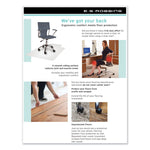 EverLife Light Use Chair Mat for Flat to Low Pile Carpet, Rectangular, 46 x 60, Clear