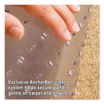 EverLife Light Use Chair Mat for Flat to Low Pile Carpet, Rectangular, 46 x 60, Clear