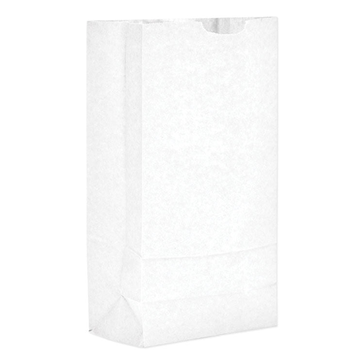 Grocery Paper Bags, 10# Size, 35# Basis Weight, 6.31" x 4.19" x 12.38", White, 2,000/Bundle
