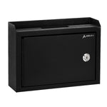 AdirOffice Steel Multipurpose InterOffice Drop Box Mailbox, Medium, Black (631-02-BLK-PKG)