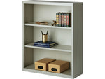 Hirsh HL8000 Series 42"H 3-Shelf Bookcase with Adjustable Shelves, Light Gray Steel (21991)