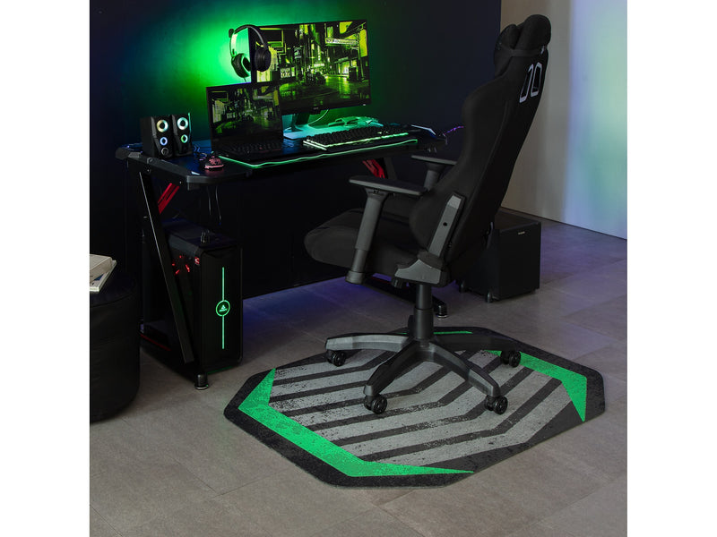Anji Mountain Rug'd Prizm Green Carpet & Hard Floor Chair Mat, 36" x 48", Gray/Green (AMB9106)