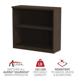 Alera Valencia Series 29.5"H 2-Shelf Bookcase with Adjustable Shelf, Espresso (ALEVA633032ES)