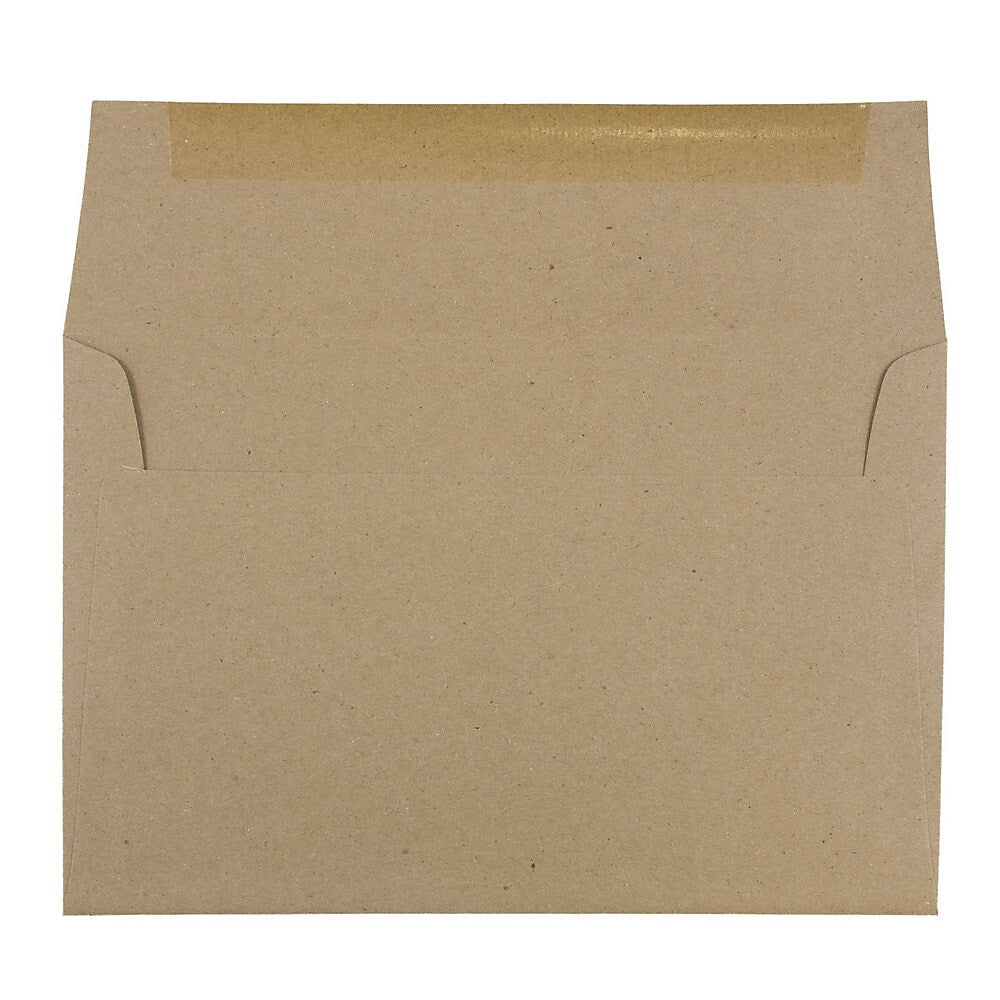 JAM Paper A9 Booklet Envelope 5 3/4" x 8 3/4", Brown Kraft, 100/Pack (LEKR875d)