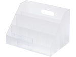 LIKE-IT Stackable Slim Desktop Organizer Assortment, Translucent White, 3 Pieces (MX9204_18_5)