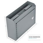 AdirOffice Steel Multipurpose Drop Box Interoffice Mailbox, Medium, Gray (631-02-GRY-PKG)