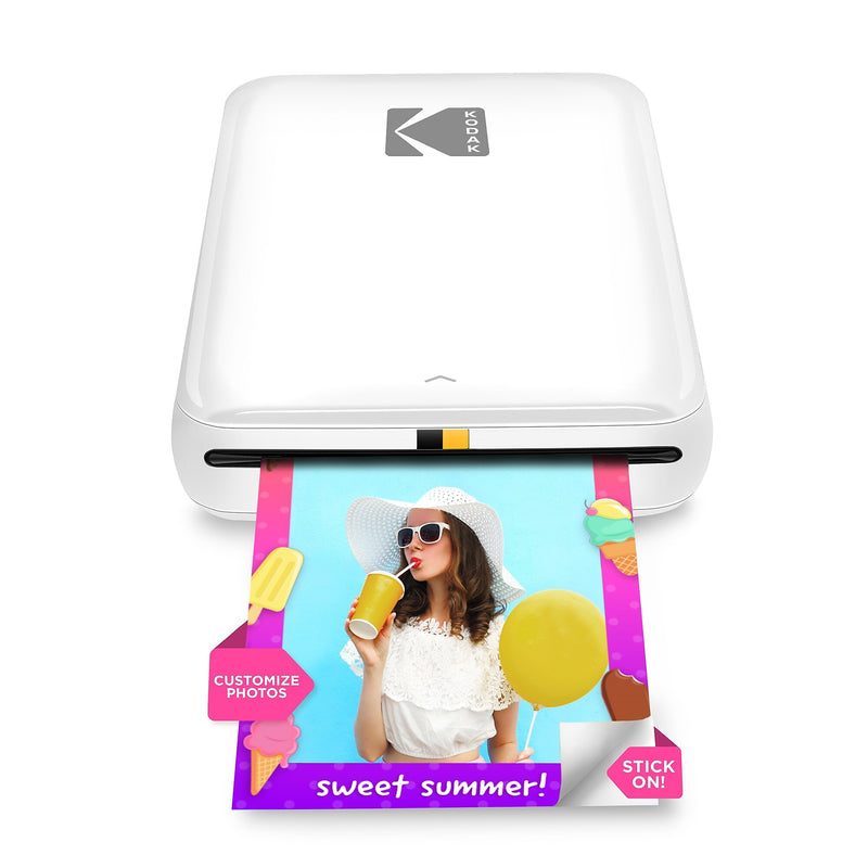 Kodak Step Mobile Zero Ink Instant Photo Printer, Single-Function, White (RODMP20AMZW)