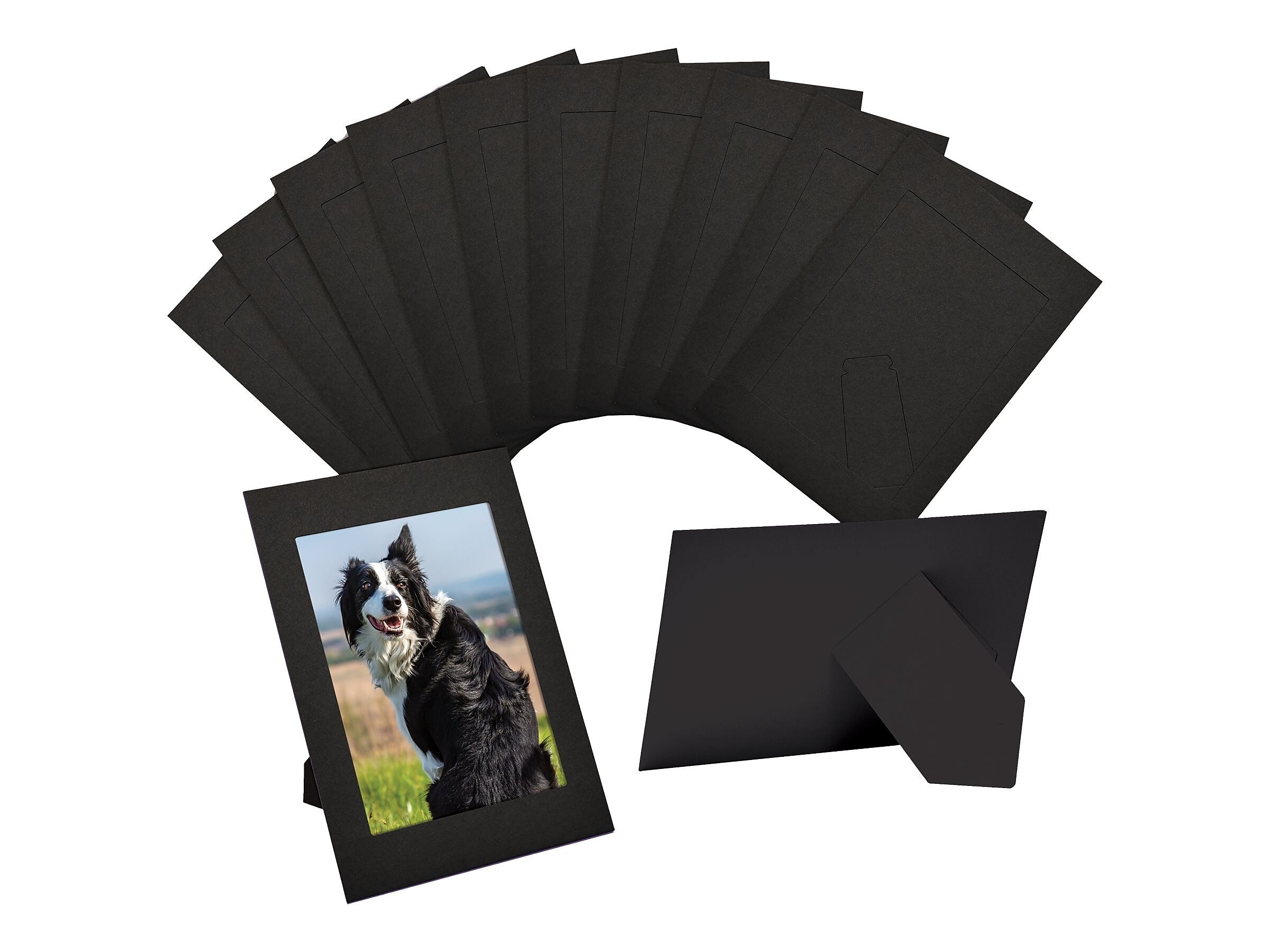 Better Office 4" x 6" Cardstock Picture Frame, Matte Black, 50/Pack (64612-50PK)