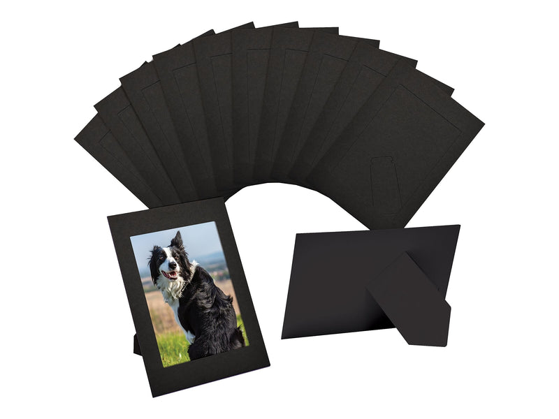 Better Office 4" x 6" Cardstock Picture Frame, Matte Black, 50/Pack (64612-50PK)