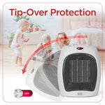 Black & Decker 1500-Watt Portable Ceramic Electric Heater, White (BHDC500W46)