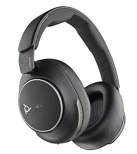 Poly Voyager Surround 80 Wireless Noise-Canceling Bluetooth Stereo Over-the-Ear Phone & Computer Headset, Black (8G7U0AA)