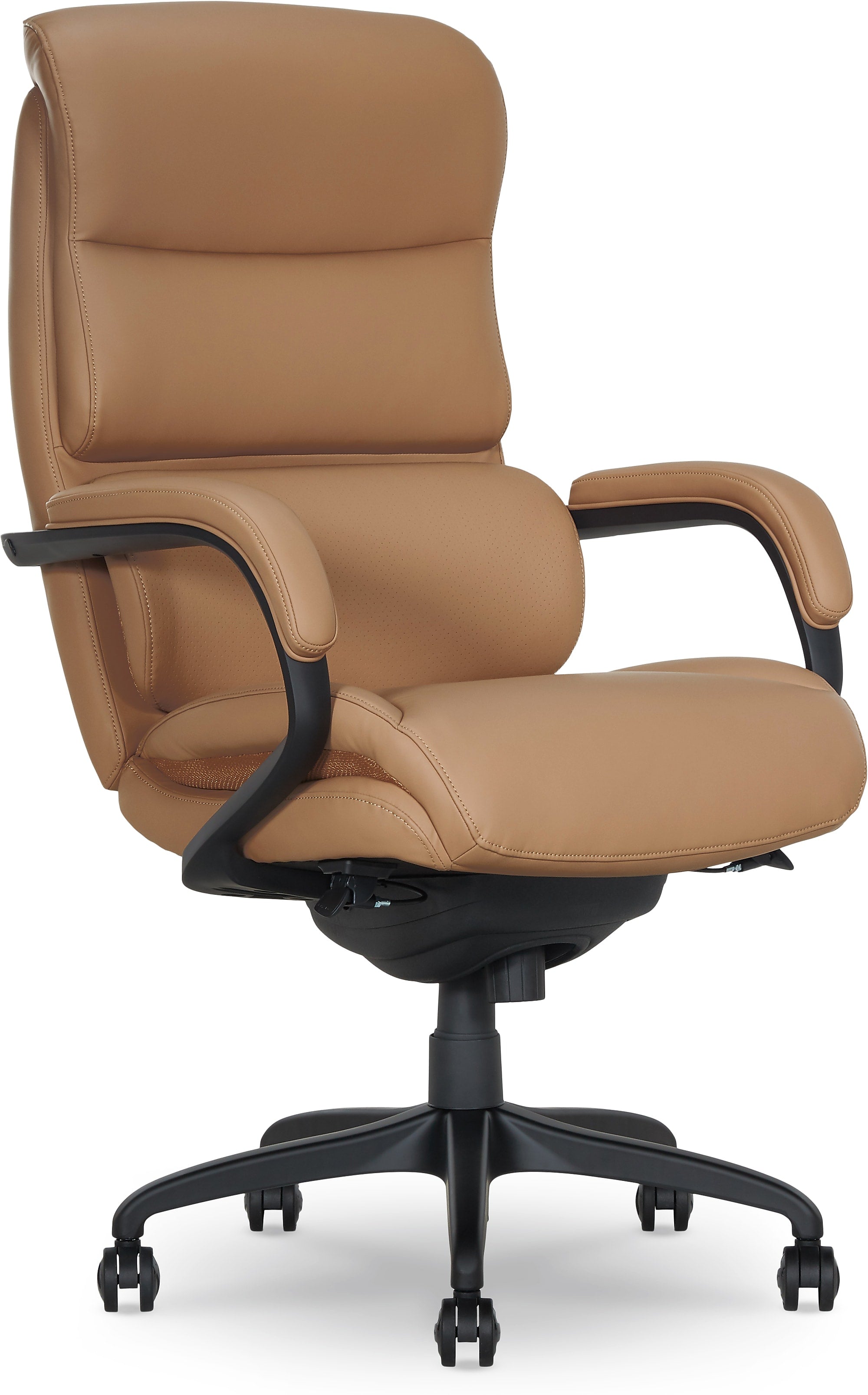 La-Z-Boy Aberdeen Ergonomic Bonded Leather Swivel Executive Chair, Tan (51545-TAN)
