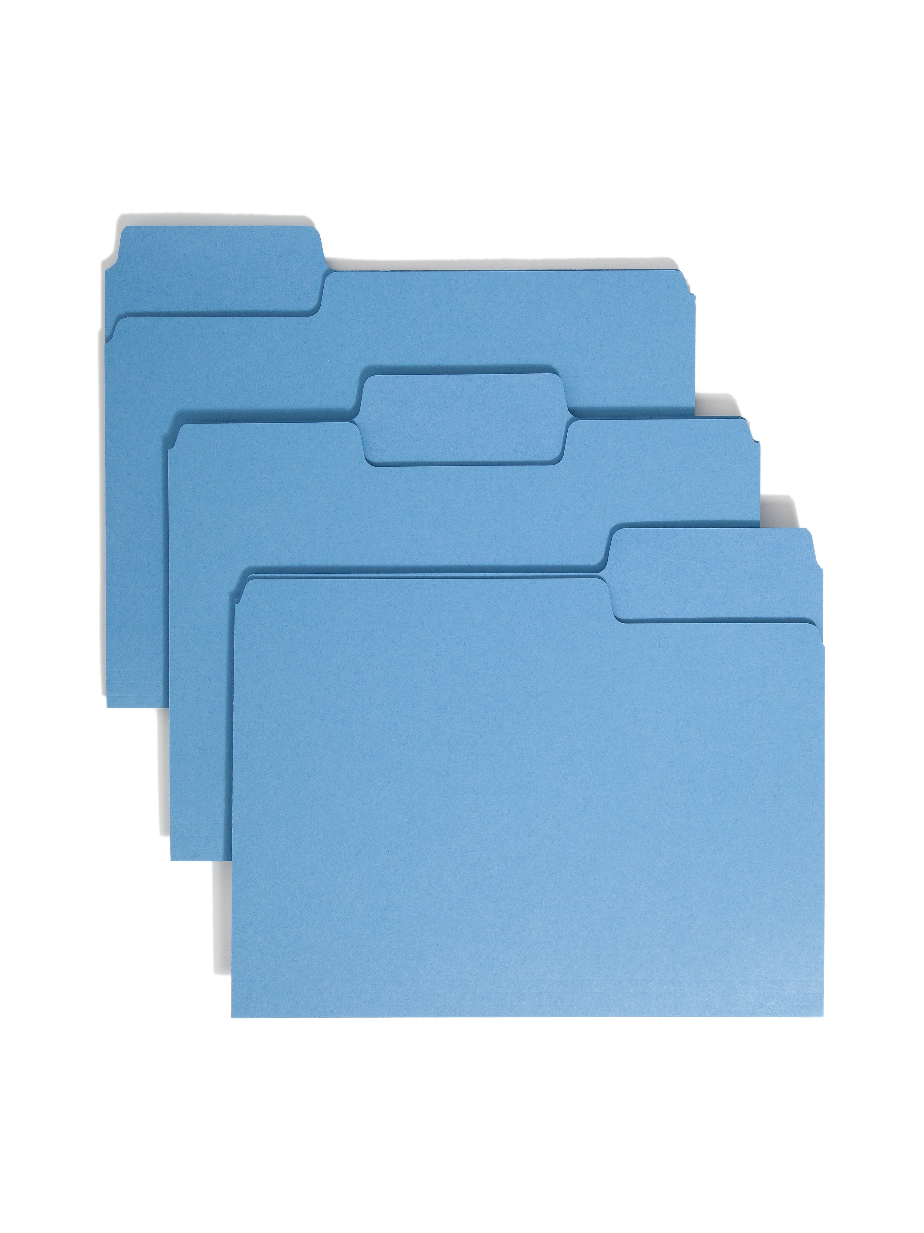 Smead SuperTab File Folder, Oversized 1/3-Cut Tab, Letter Size, Blue, 100/Box (11986)