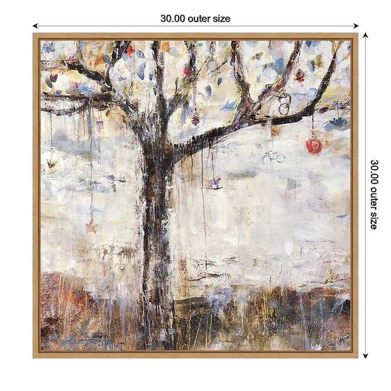 Amanti Art The Charming Tree by Jodi Maas Framed Canvas Wall Art Print, 30" x 30" (A42678027461)