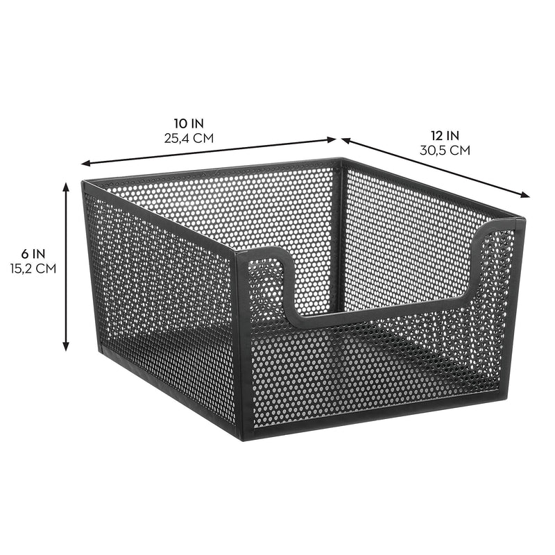 mDesign Steel Organizer, Matte Black (26000)