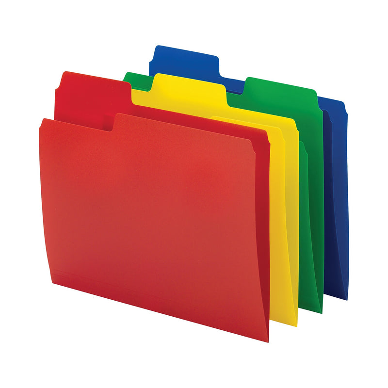 Smead SuperTab File Folder, 1-Tab, Letter Size, Assorted, 12/Pack (SMD10516)