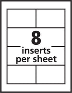 Avery Pin Style Laser/Inkjet Name Badge Kit, 2 1/4" x 3 1/2", Clear Holders with With Inserts, 100/Box (74549)