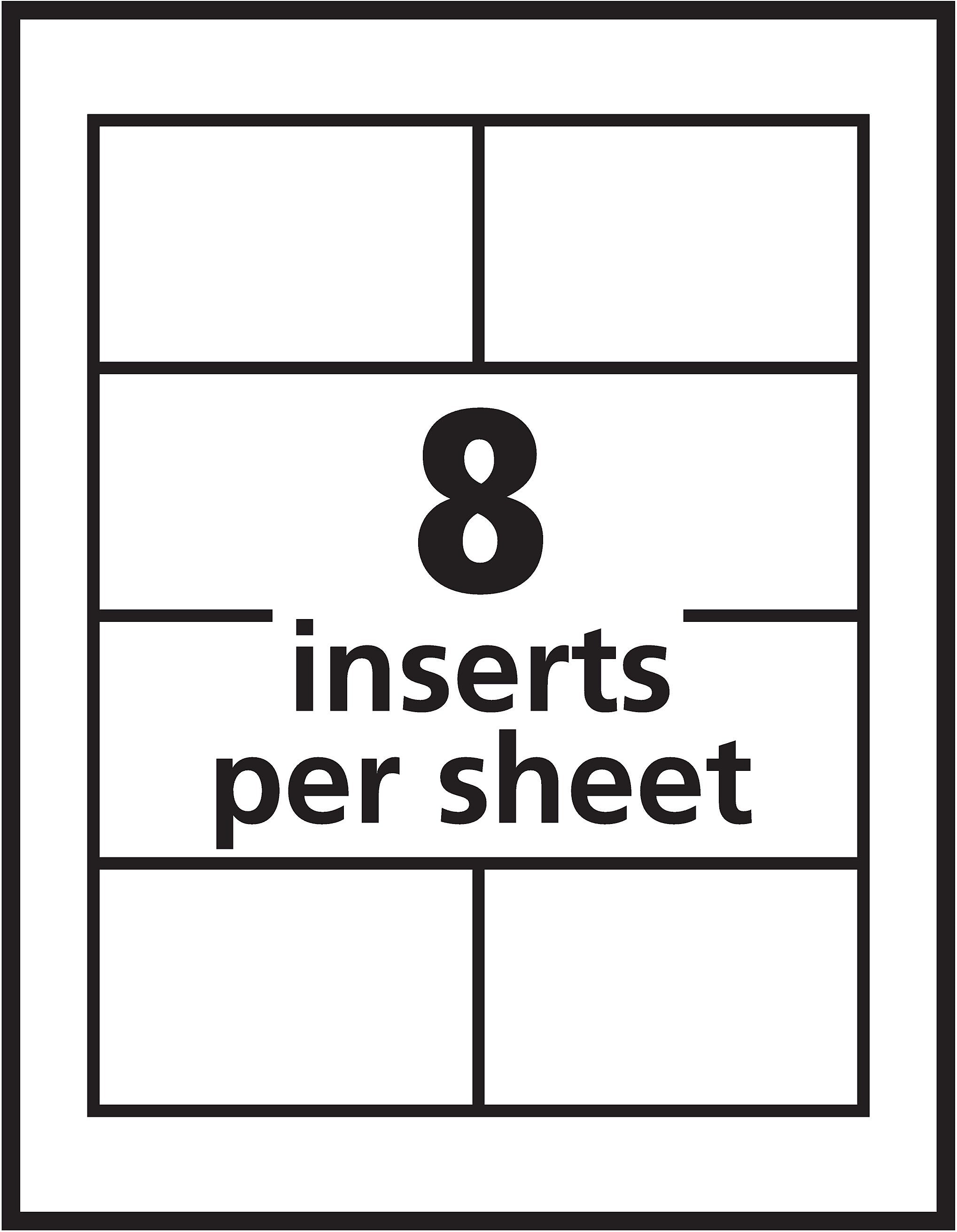 Avery Pin Style Laser/Inkjet Name Badge Kit, 2 1/4" x 3 1/2", Clear Holders with With Inserts, 100/Box (74549)