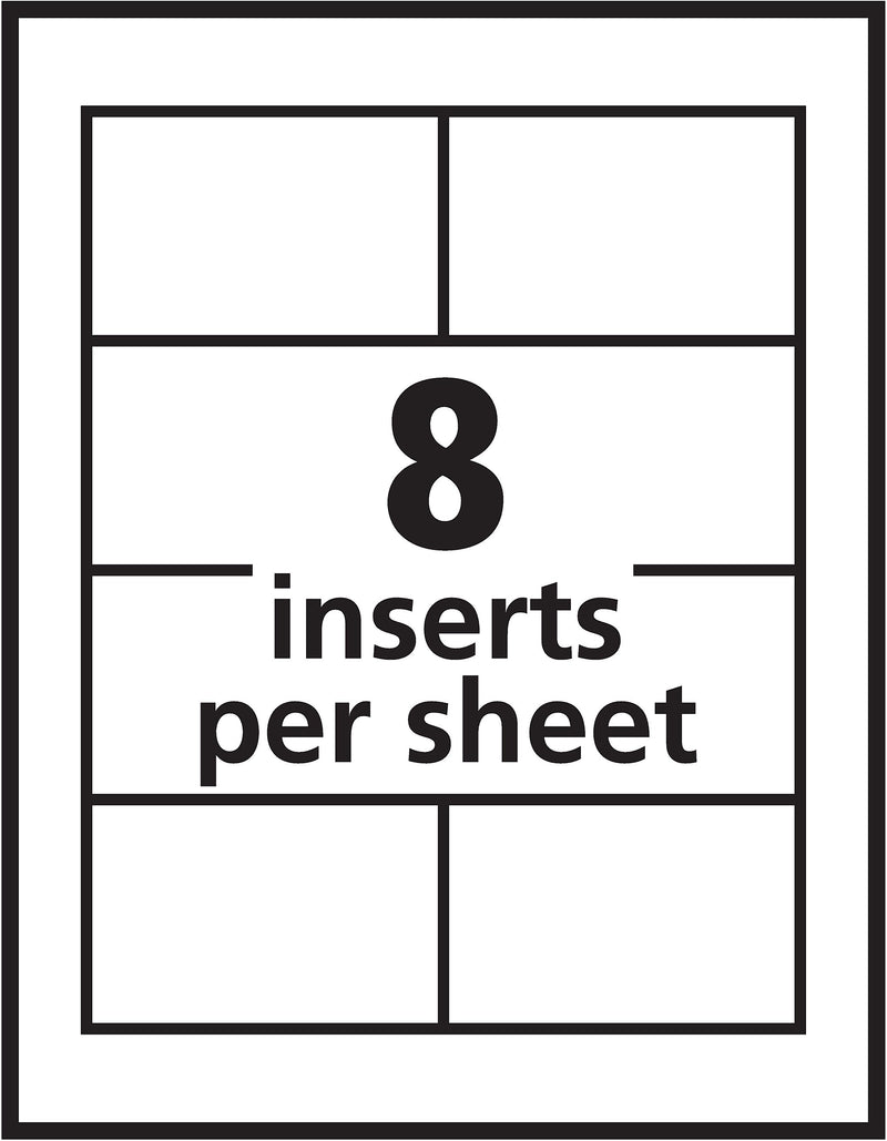 Avery Pin Style Laser/Inkjet Name Badge Kit, 2 1/4" x 3 1/2", Clear Holders with With Inserts, 100/Box (74549)