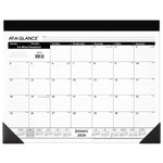 2026 AT-A-GLANCE 21.75" x 17" Monthly Desk Pad Calendar, White/Black (SK22-00-26)