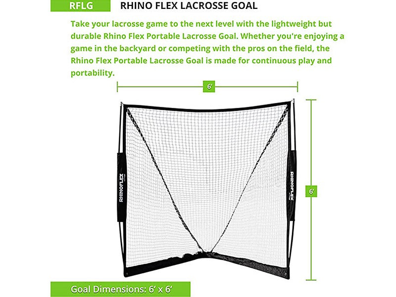 Champion Sports RHINO Flex Lacrosse Goal, Black (RFLG)