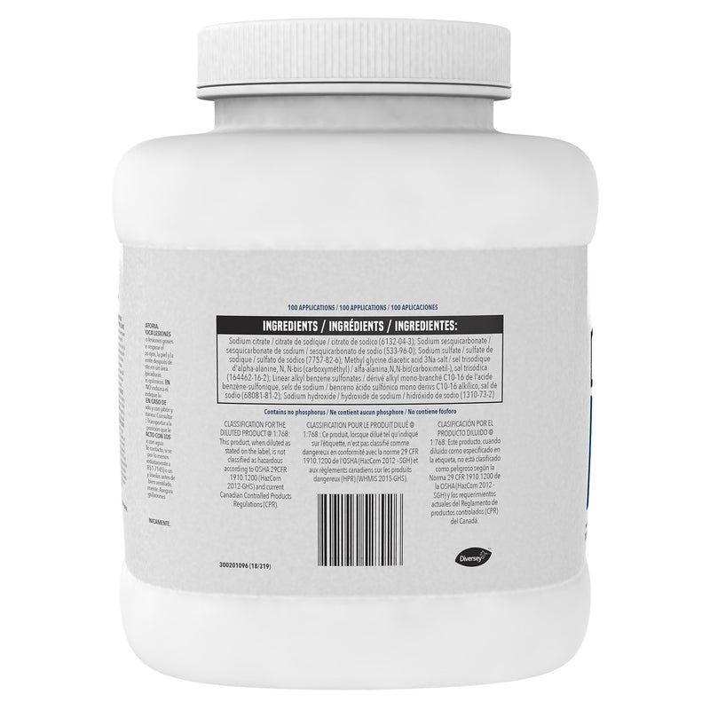 Diversey® Beer Clean Glass Cleaner, Unscented, Powder, 4 Lb. Container
