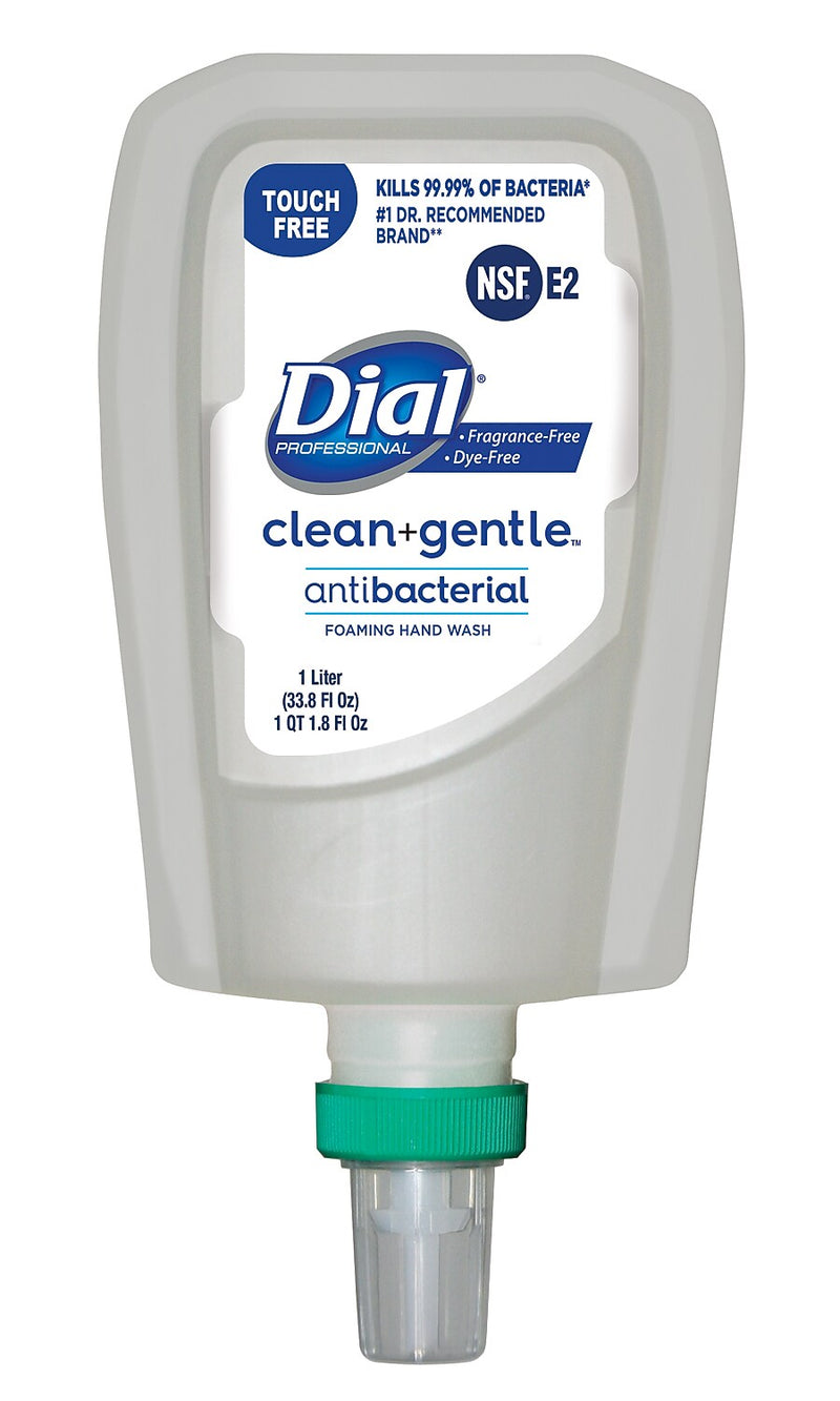 Dial Clean+Gentle Antibacterial Foaming Hand Wash Refill for FIT Touch Free Dispenser,  1 L, 3/Carton (DIA32106CT)