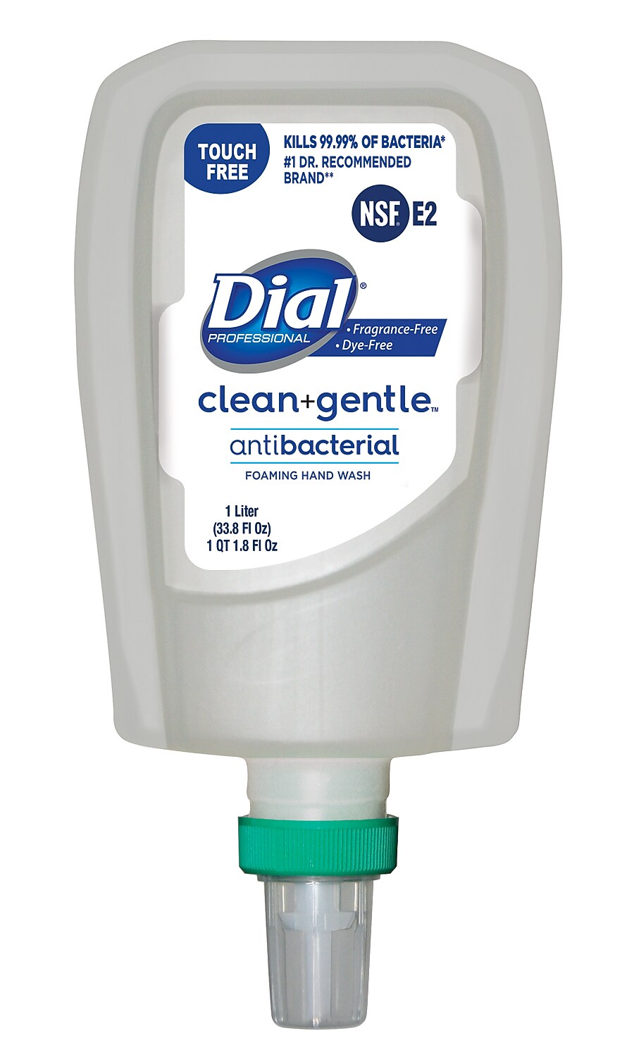 Dial Clean+Gentle Antibacterial Foaming Hand Wash Refill for FIT Touch Free Dispenser,  1 L, 3/Carton (DIA32106CT)