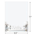 Great Papers! Holiday Stationery Letterhead Winter Wonderland Walkway, Multicolor, 50/Sheets (2024030)