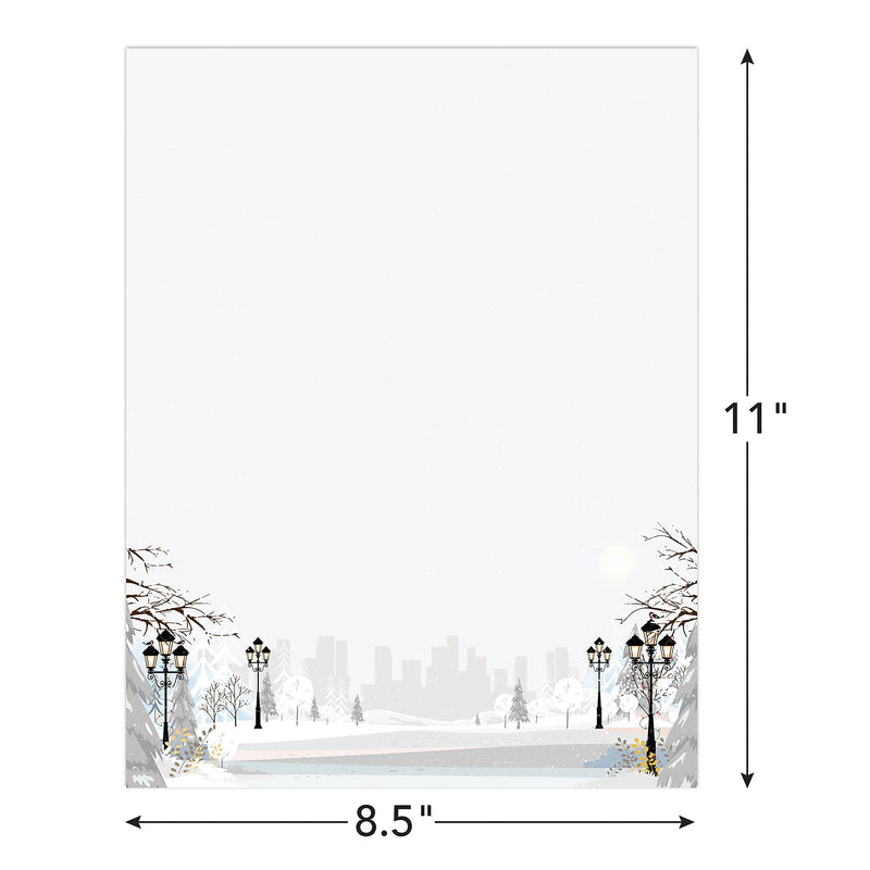 Great Papers! Holiday Stationery Letterhead Winter Wonderland Walkway, Multicolor, 50/Sheets (2024030)