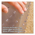 EverLife Intensive Use Chair Mat for High Pile Carpet, Rectangular with Lip, 45 x 53, Clear
