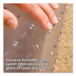 EverLife Intensive Use Chair Mat for High Pile Carpet, Rectangular, 46 x 60, Clear