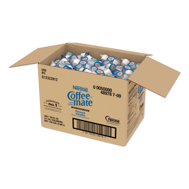 Liquid Coffee Creamer, French Vanilla, 0.38 oz Mini Cups, 360/Carton
