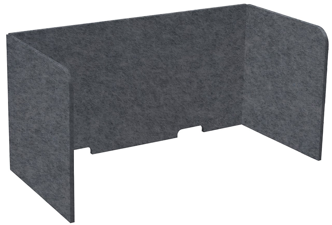 Versare SoundSorb Foldable Fabric Freestanding Privacy Panel, 24"H x 48"W, Dark Gray (DS7826105-1)