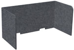 Versare SoundSorb Foldable Fabric Freestanding Privacy Panel, 24"H x 48"W, Dark Gray (DS7826105-1)