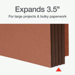 Pendaflex File Pocket, 3 1/2" Expansion, Legal Size, Brown, 10/Box (1007049)